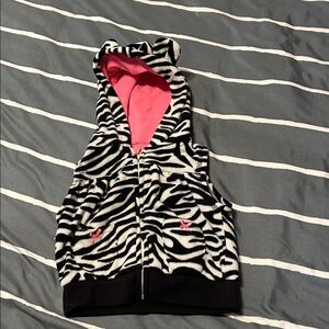 Carter's Zebra Print Vest with Pink-lined Hood